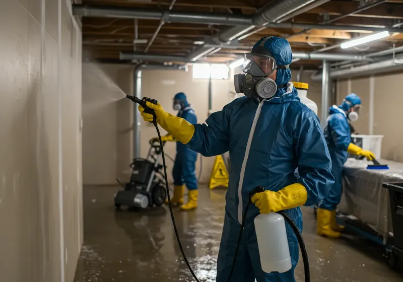 Basement Sanitization and Antimicrobial Treatment process in Malvern, AL