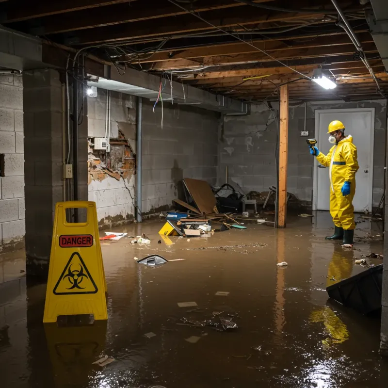 Flooded Basement Electrical Hazard in Malvern, AL Property